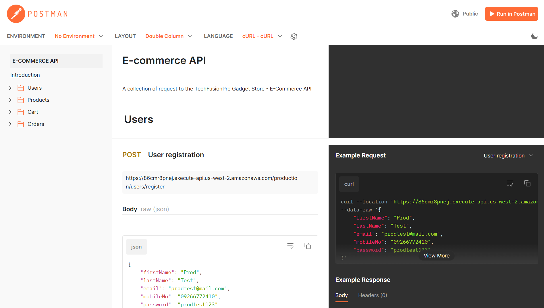E-commerce API